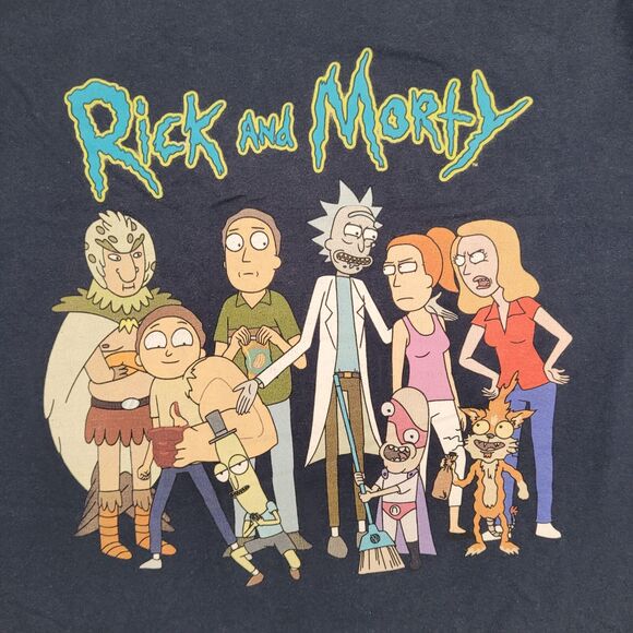 Rick-and-Morty Shirt S/M 18x26 Blue - Picture 7 of 11